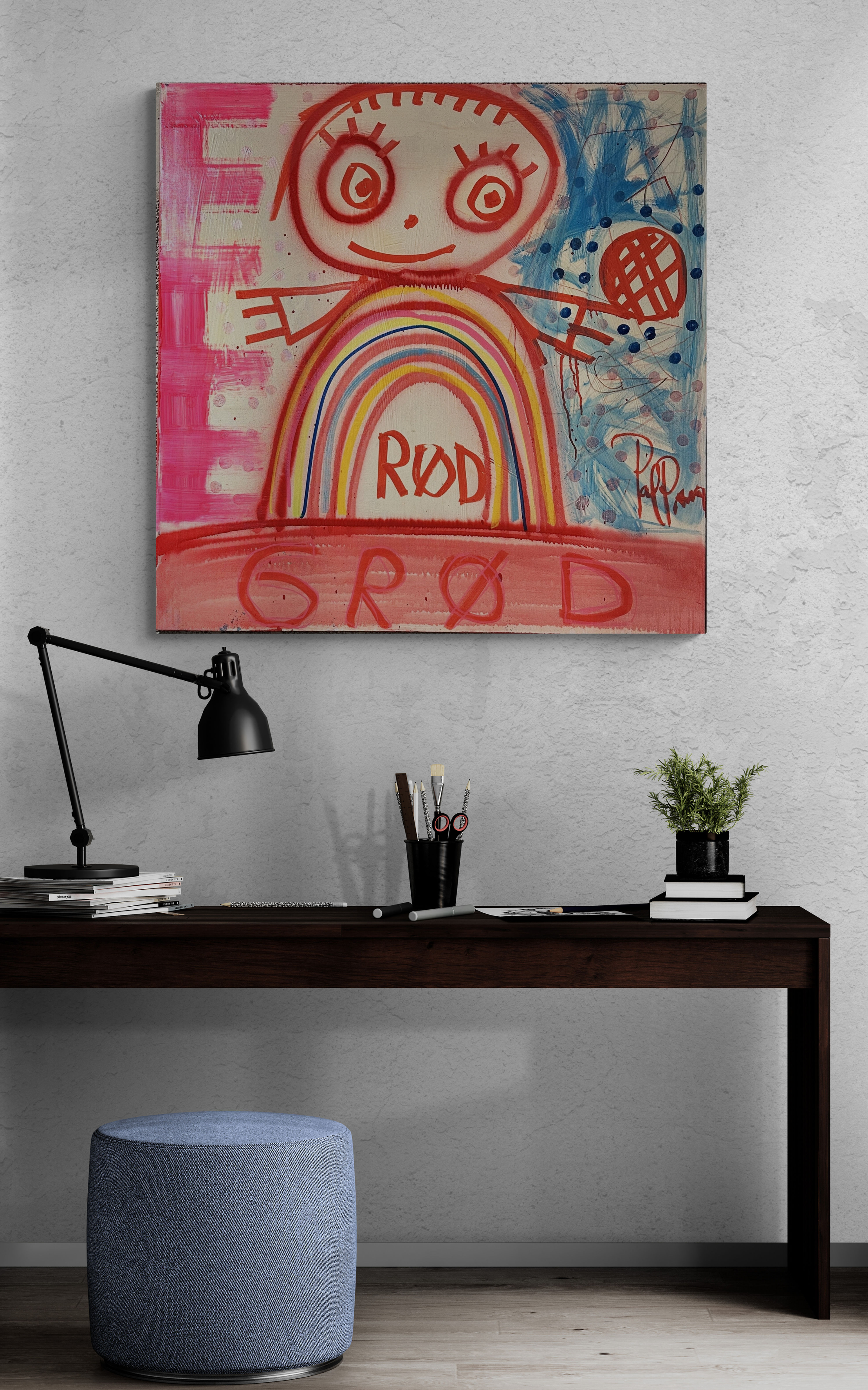 Roter Brei - Originalgemälde - Poul Pava