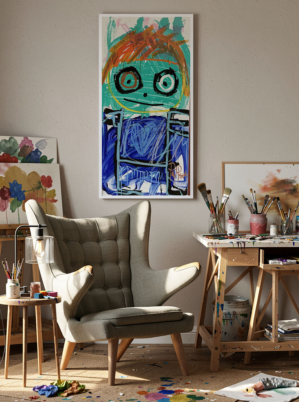 Miniaturebillede: Originalt Poul Pava 60X120 cm - Late summer 2026