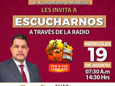 ¡Este miércoles 19 de agosto nos escuchamos en Radio Lobo 100.9 FM!