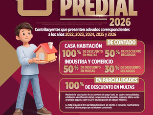 🏠 El Gobierno Municipal de Minatitlán, que preside el maestro Guillermo Reyes Espronceda, invita a las y los contribuyentes a aprovechar el programa de Regularización del Impuesto Predial 2026.