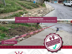 ¡Tus solicitudes del #DíaDelPueblo son escuchadas y atendidas!Debido a una petición realizada, integrantes de la Dirección de Obras Públicas llevaron a cabo la pavimentación de una sección de la banq