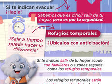 🌧️ Si las autoridades te indican evacuar, hazlo a tiempo.