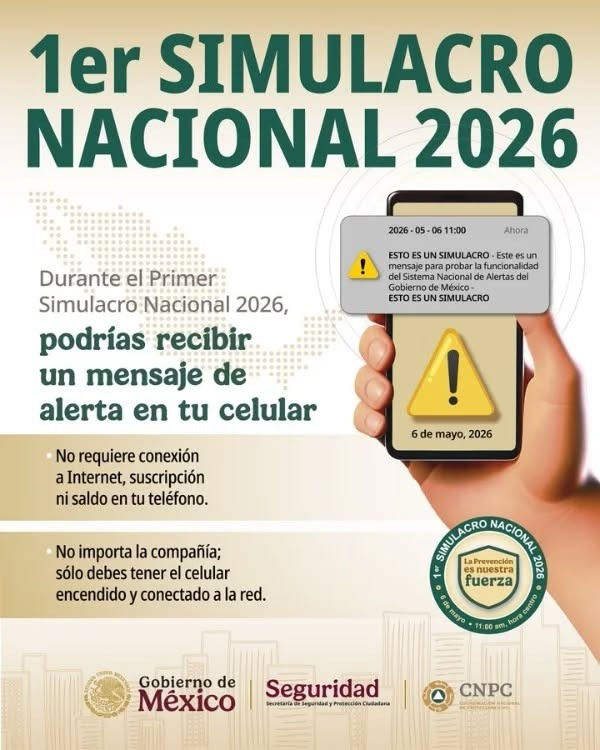 Convoca Ayuntamiento de Veracruz a participar en el Primer Simulacro Nacional 2026