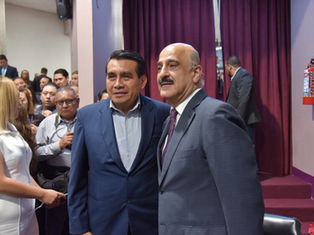 📷 Aspectos de la comparecencia del titular de despacho de la Secretaría de Gobierno (Segob), Ricardo Ahued Bardahuil.