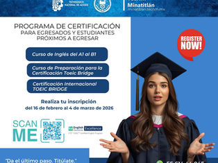 🛡️En TecNM Minatitlán abrimos la convocatoria para el Programa de Certificación A1-B1 MCER.