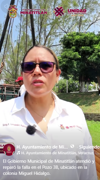 VIDEO: El Gobierno Municipal de Minatitlán atendió y reparó la falla en el Pozo 3B, ubicado en la colonia Miguel Hidalgo.