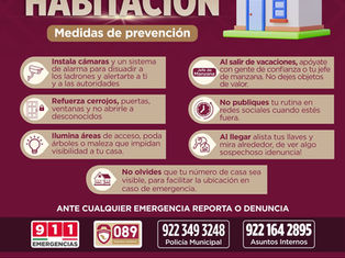 El Gobierno Municipal informa a la ciudadanía sobre las medidas de prevención para salvaguardar sus hogares y pertenencias.