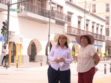 Rocío Nahle y Rosa María Hernández Espejo supervisan rehabilitación del Centro Histórico de #Veracruz