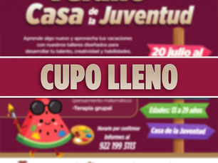 ¡CUPO LLENO!