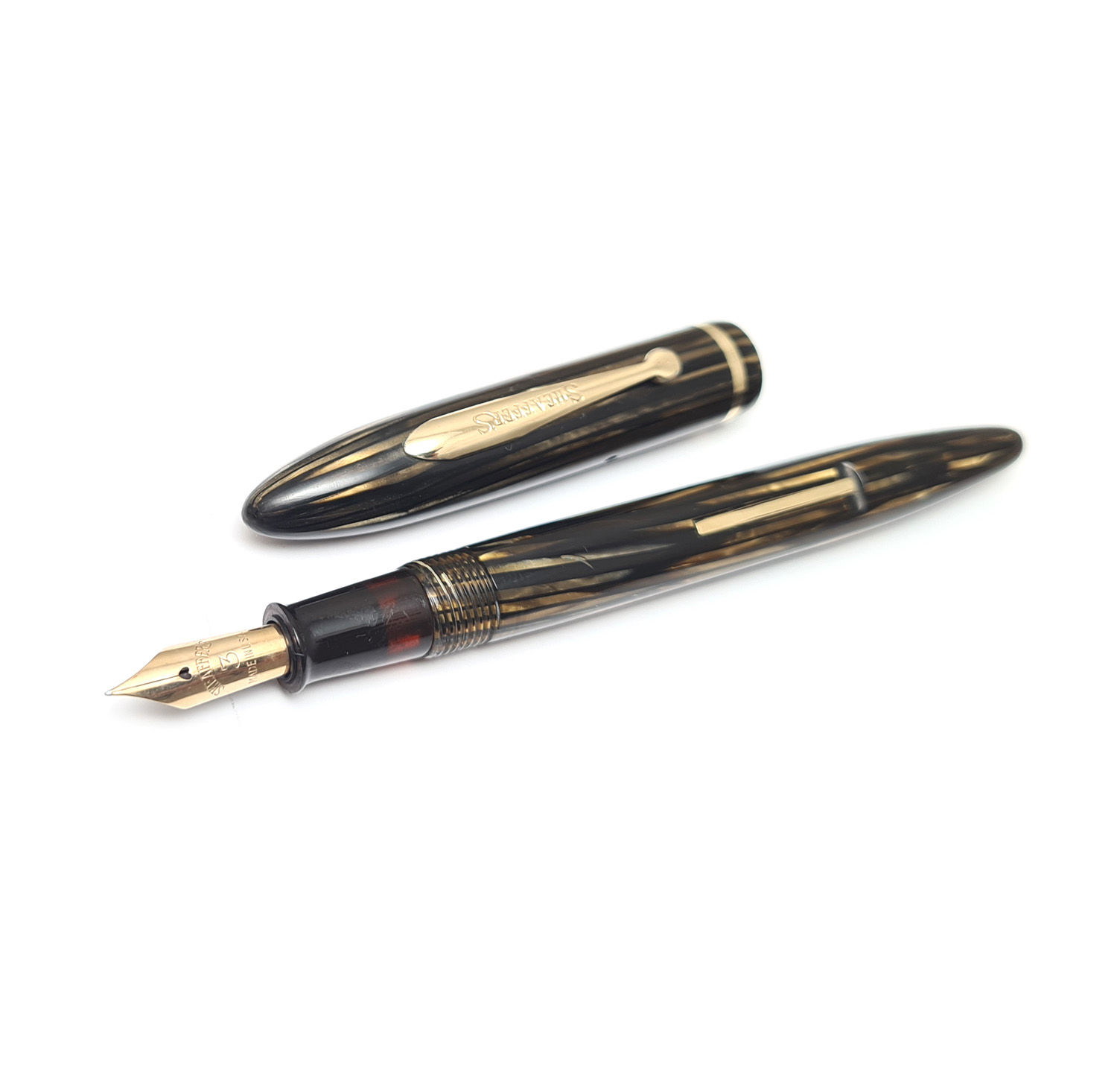 pióro SHEAFFER BALANCE BROWN STRIATED LONG, USA ca. 1936