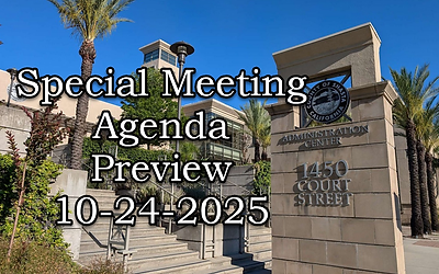 Shasta Board of Supervisor Special Meeting 10-24-2025