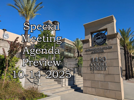 Special Agenda Preview - Board of Supervisors 10-14-2025