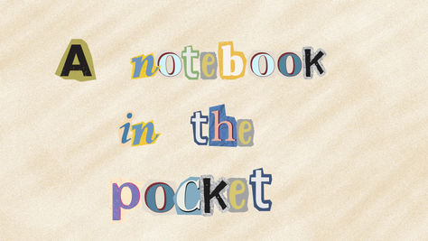 A notebook in the pocket
