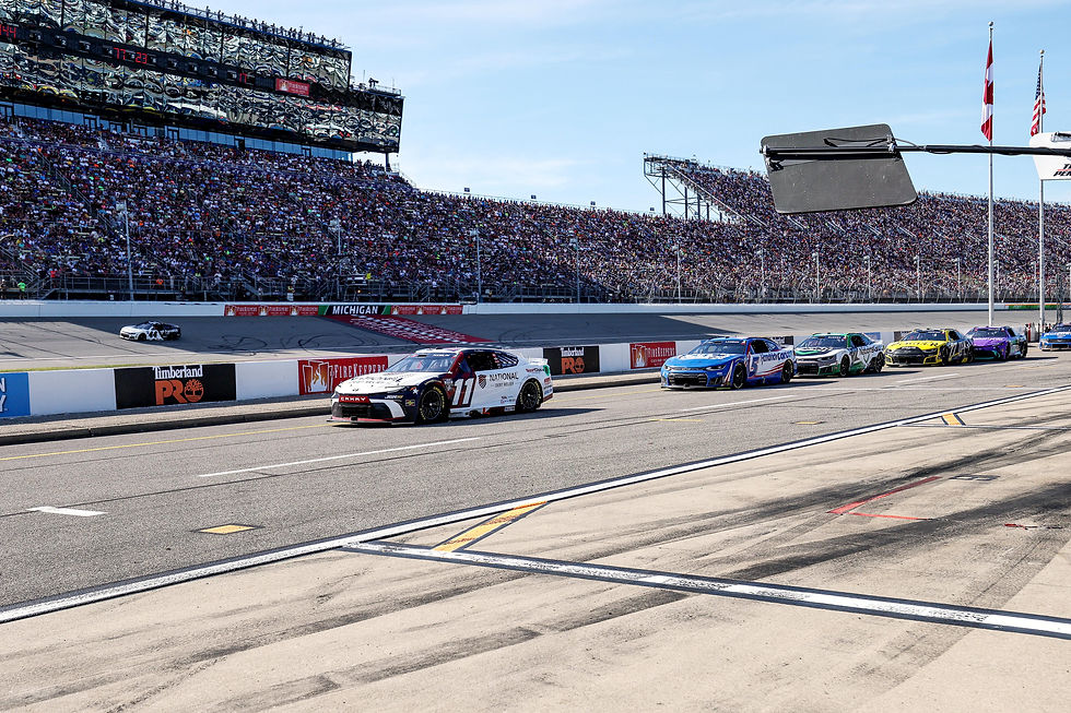 MOTOR RACING: Denny Hamlin goes from rear of Michigan field to 2nd straight win