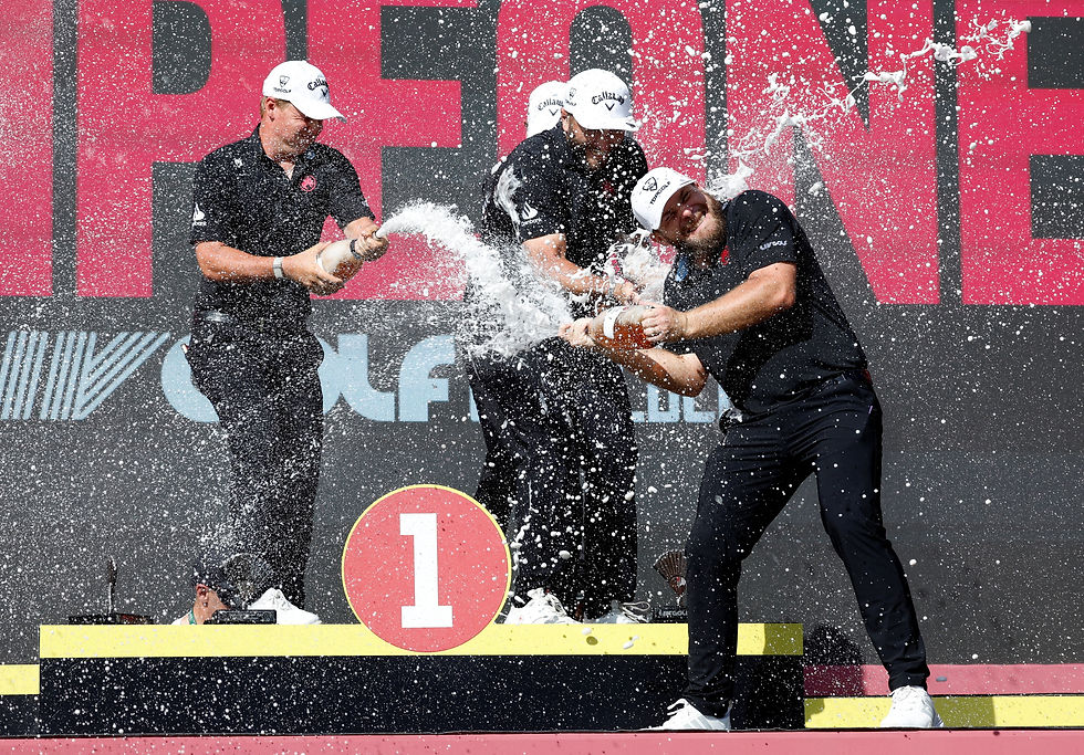 Tyrrell Hatton celebrates double victory at LIV Golf Andalucia in Spain