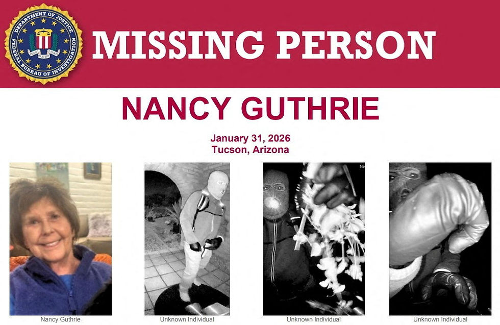 Suspect in abduction of Nancy Guthrie detained in Arizona, officer says