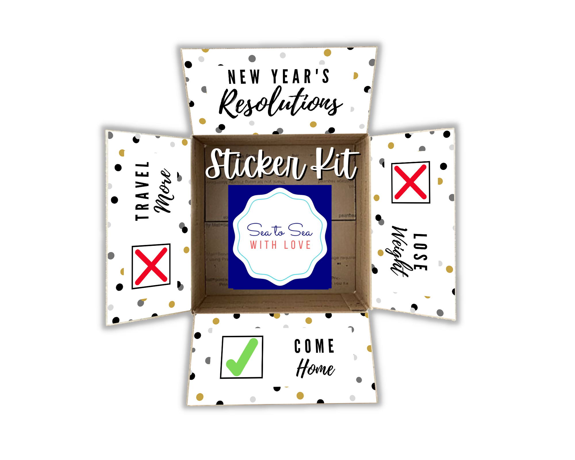 New Years Care Package Sticker Kit