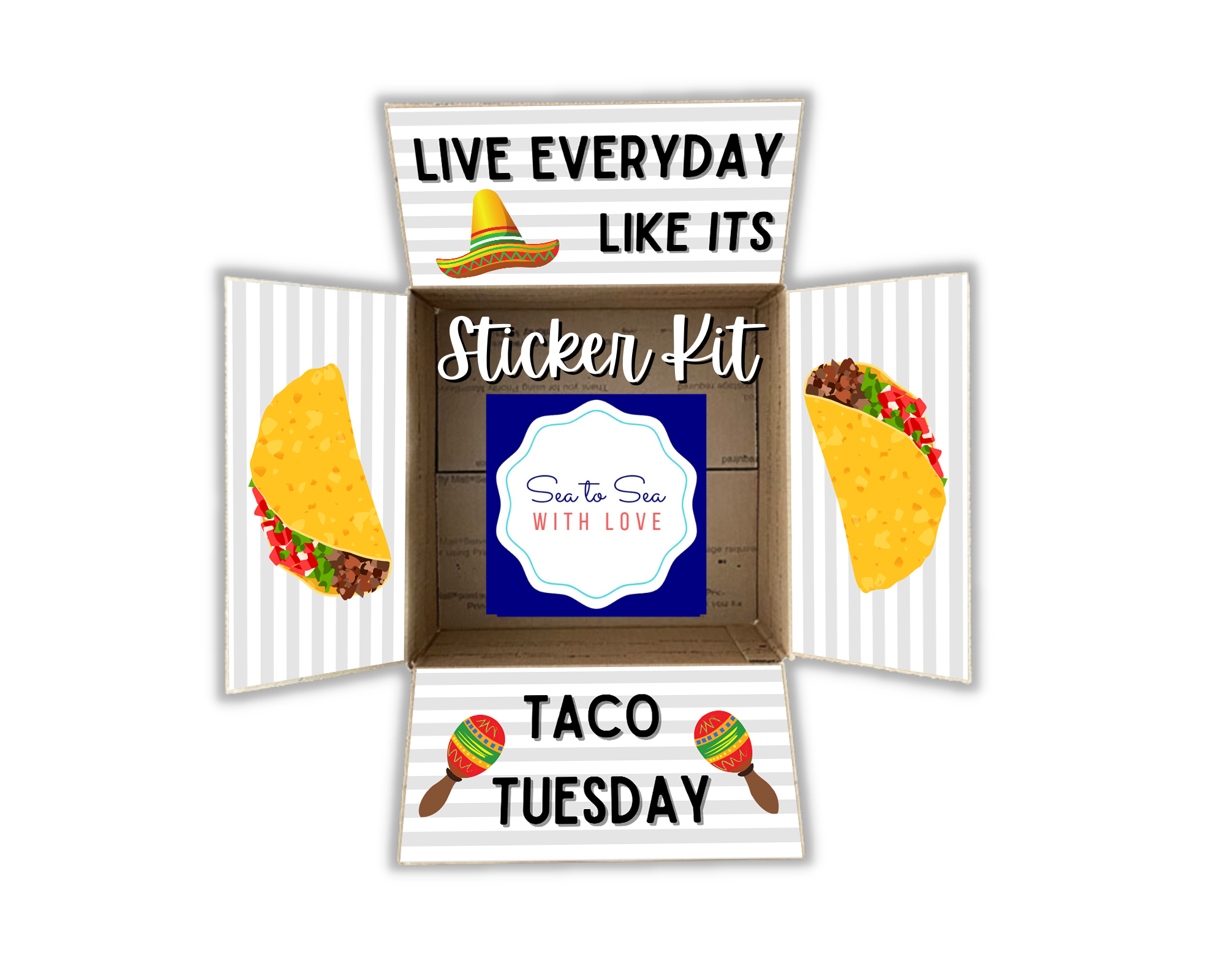 Taco Tuesday Cinco de Mayo Care Package Sticker Kit