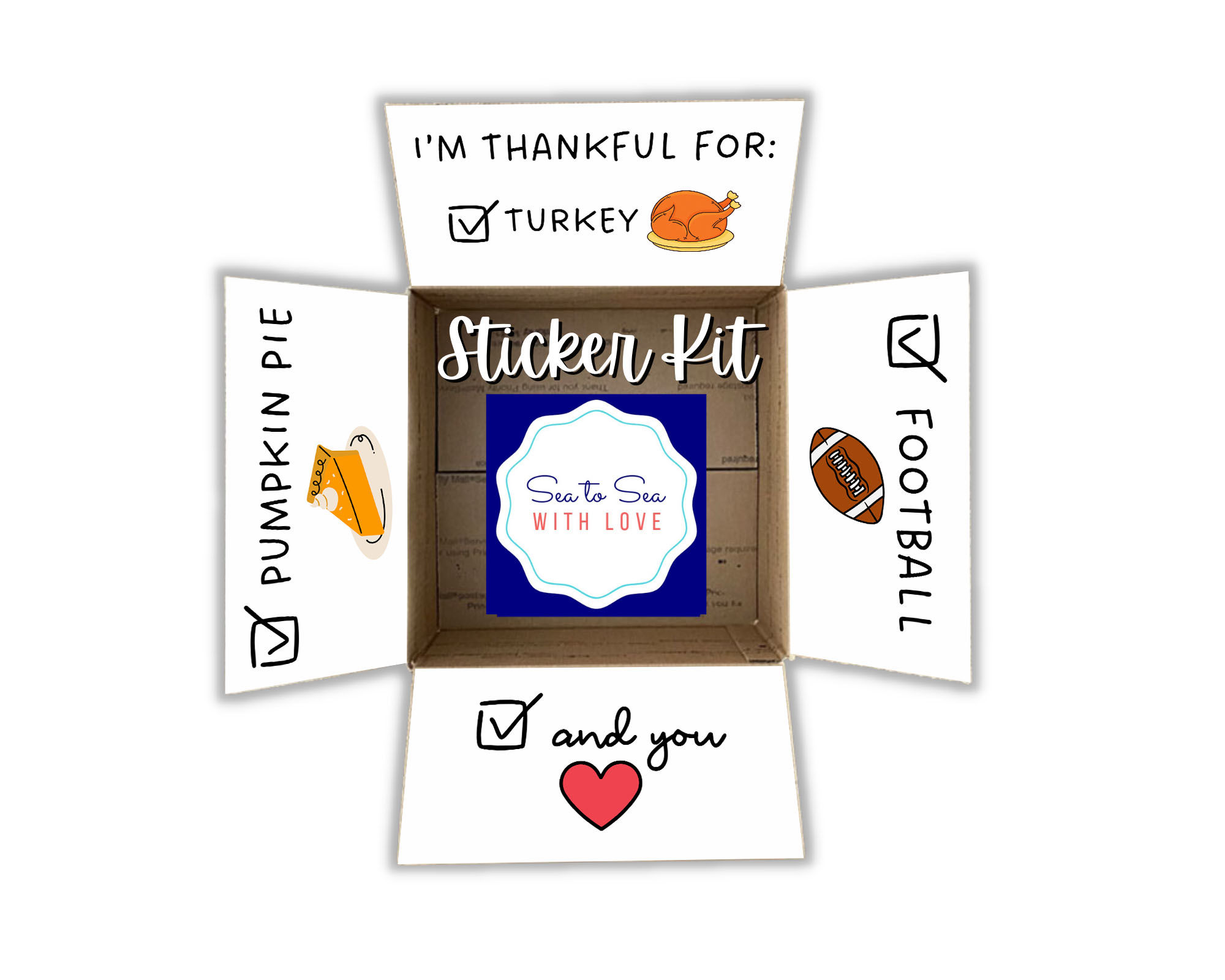 Thanksgiving Care Package Sticker Kit