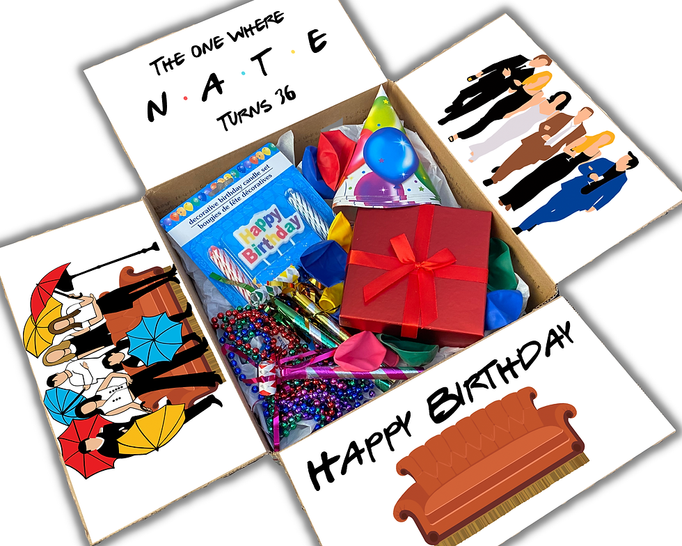 Thumbnail: Friends TV Show Themed Personalized Birthday Care Package Sticker Kit