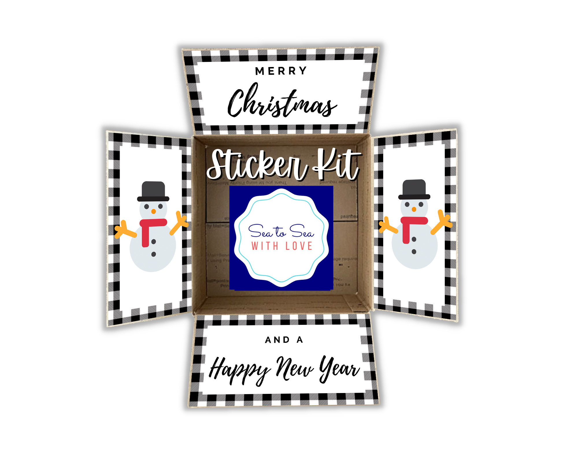 Christmas Care Package Sticker Kit