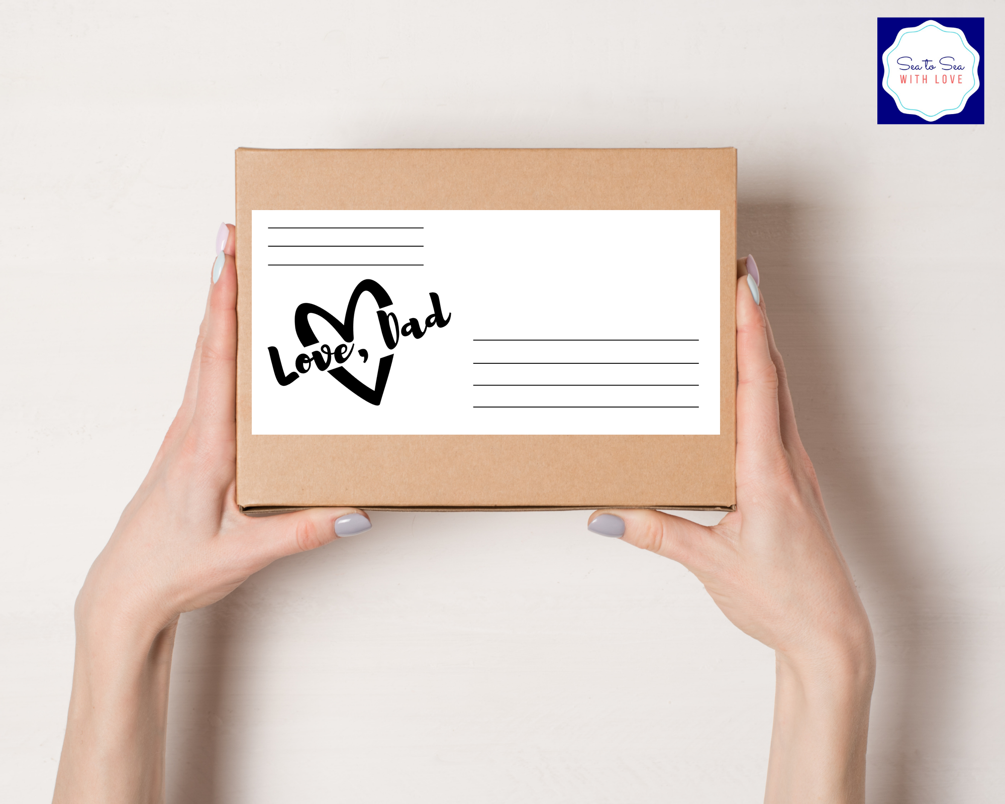 Love Dad Shipping Label