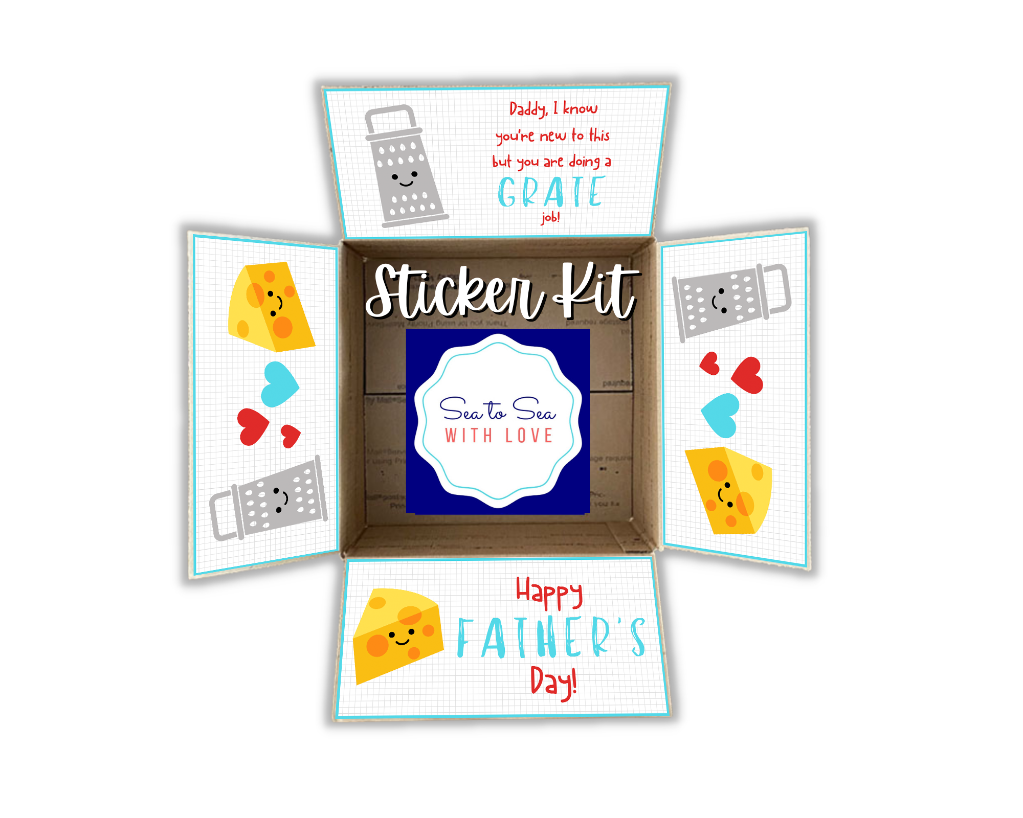 Father's Day Care Package Sticker Kit