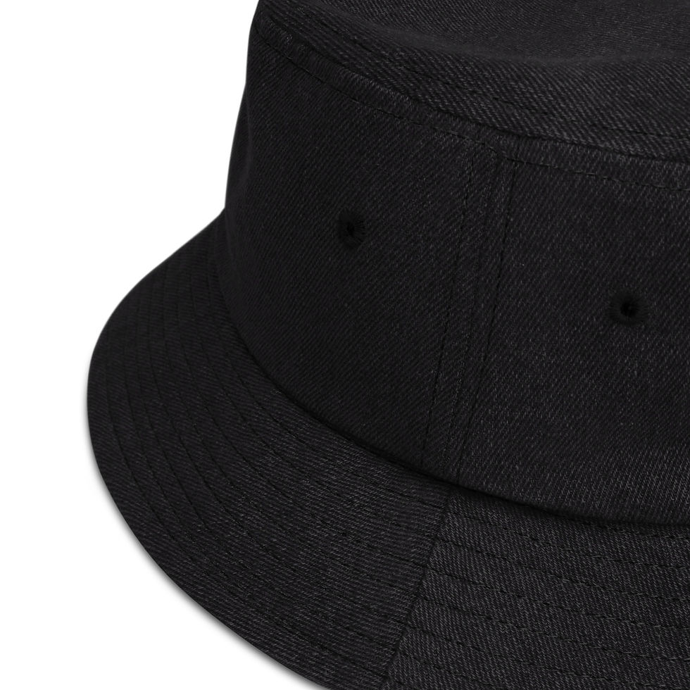 ★DUVETICA★ Belletree Bucket Hat BlackUnisex Bucket Hat Gordon Gartrelle Double Ram Helvetica Denim Bucket Hat