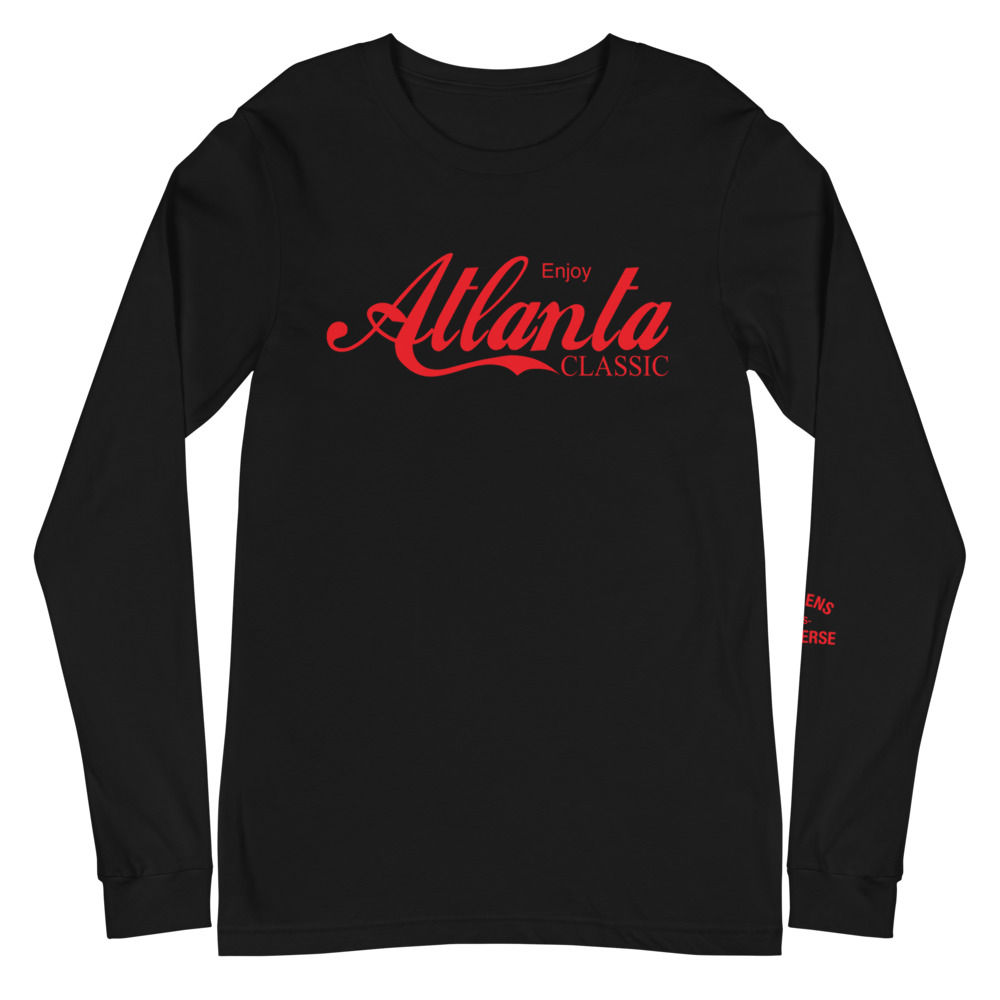 Atlanta Classic Unisex Long Sleeve Tee (Red Lettering)