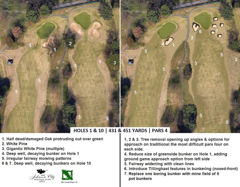 Johnson City Country Club, AW Tillinghast, Mike Young, Golf Course, Tennessee, renovation