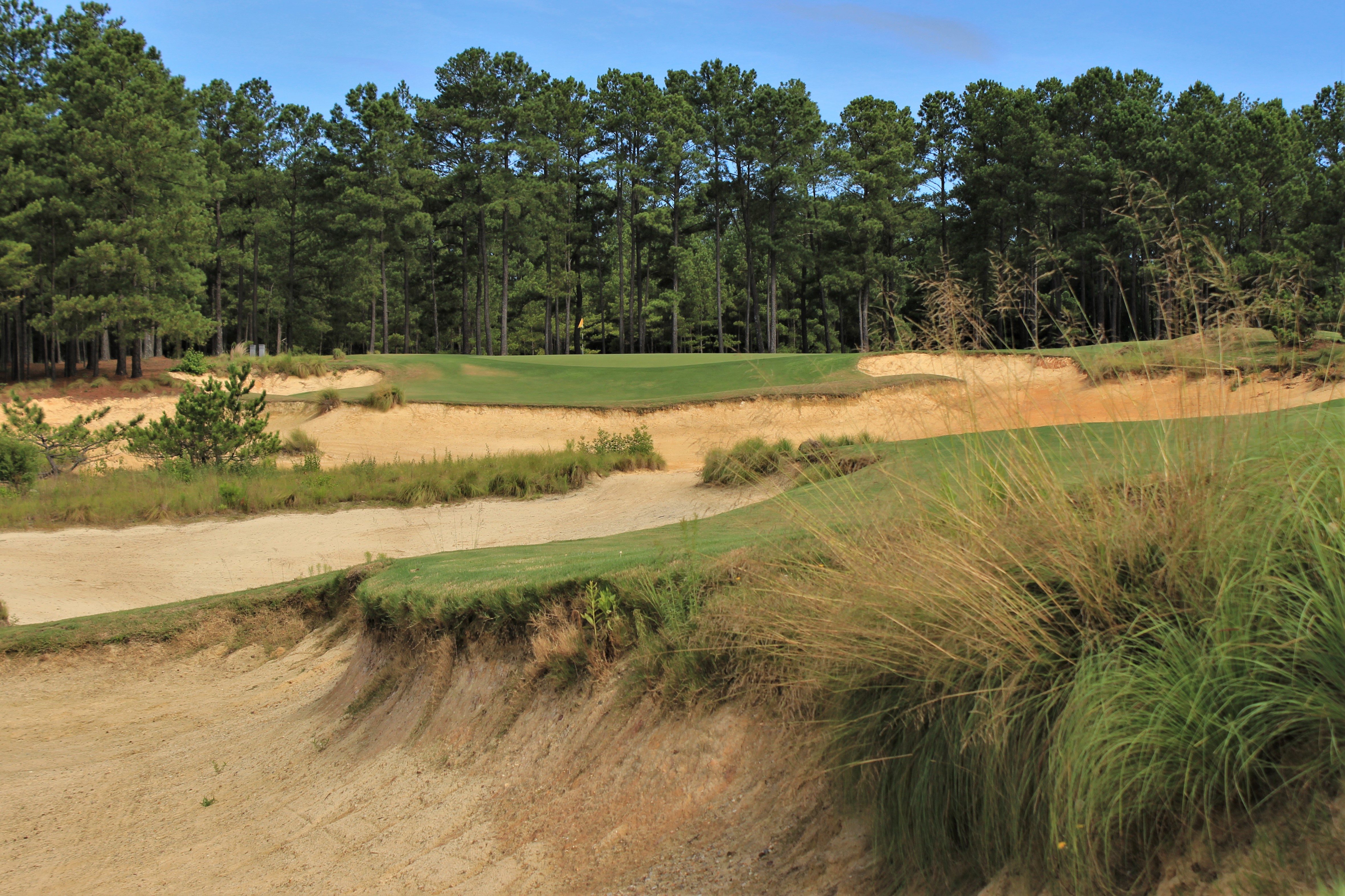 The drivable par-4 5th set into the Sandhills landscape.