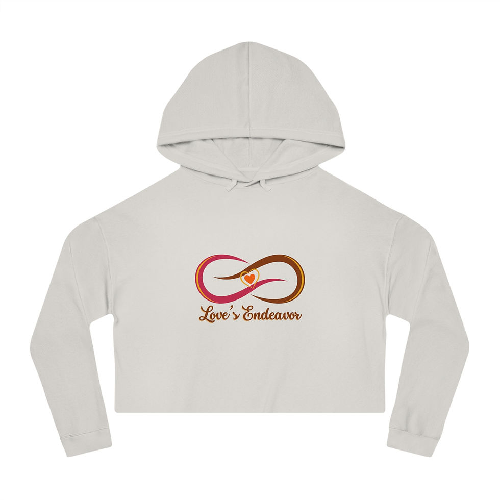 Thumbnail: Love's Endeavor Cropped Hoodie for Women - Comfortable and Stylish