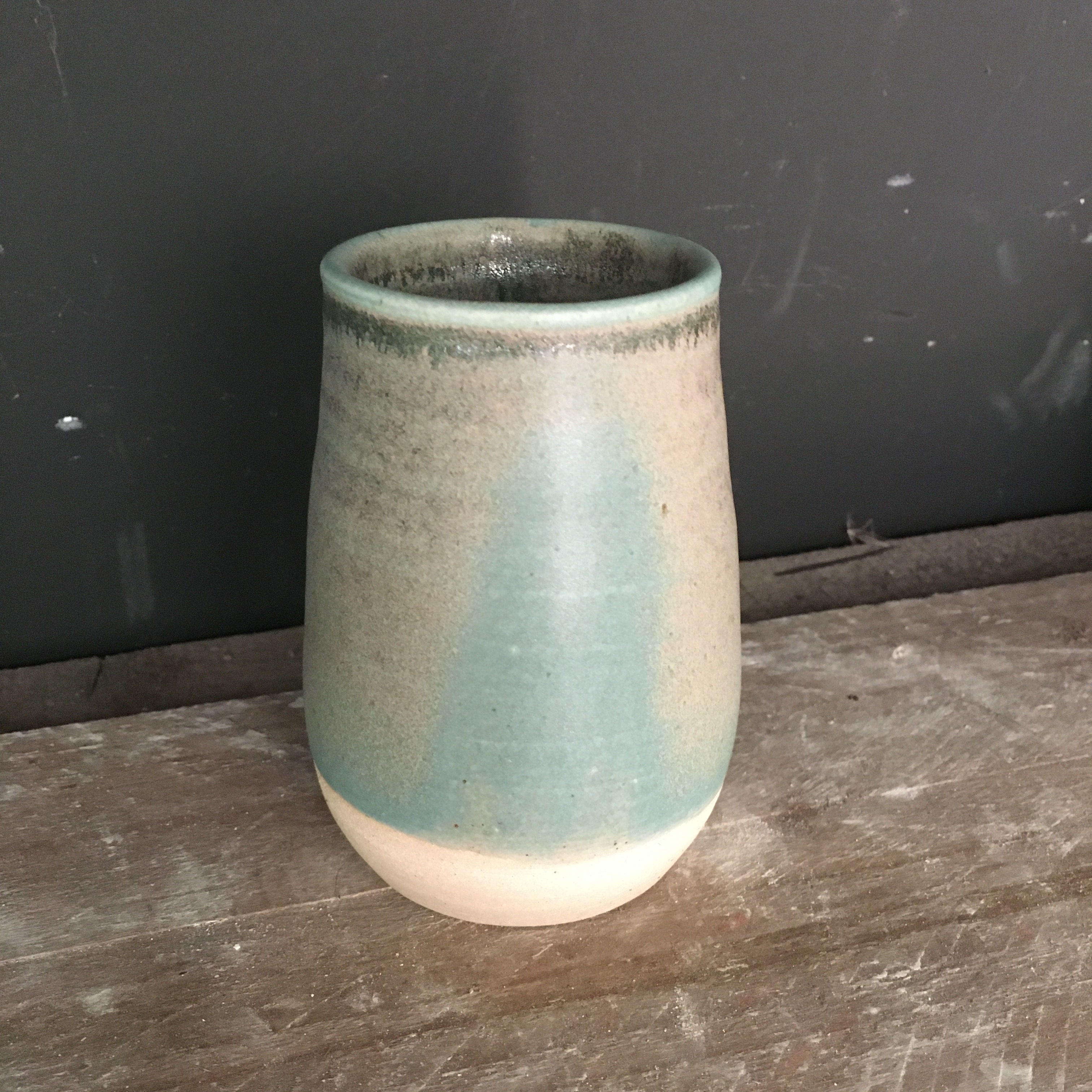 Medium size teal vase