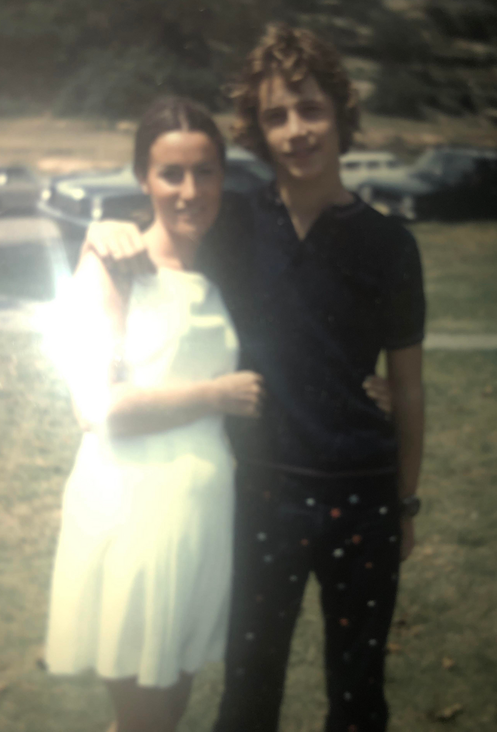 Young Andy with his sister Lesley