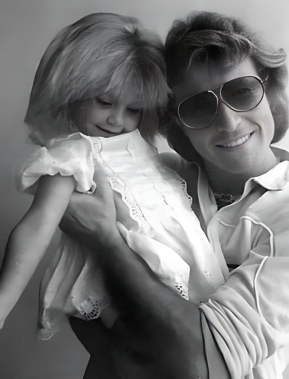 Andy and nis niece Samantha, daughter of Maurice and Yvonne Gibb