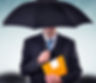 Manager unter Regenschirm