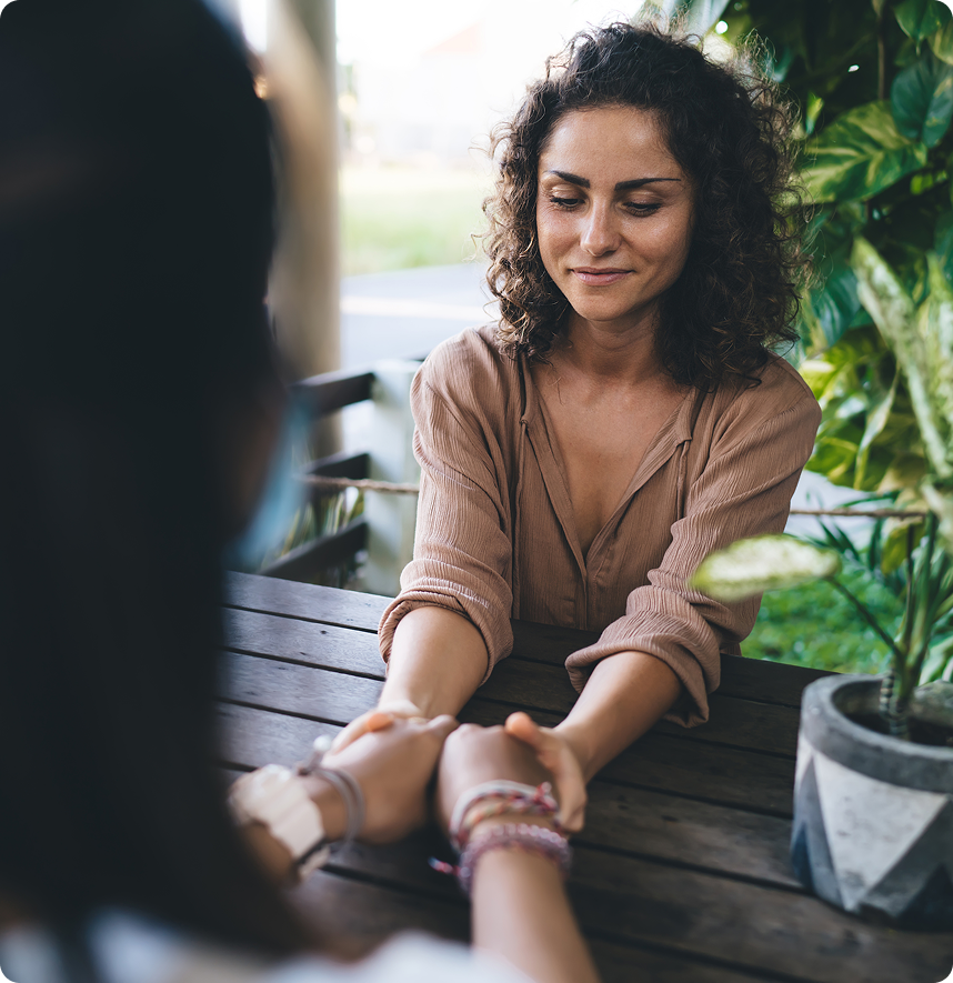 Cozy counseling office with seating and plants