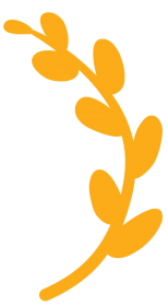 A gold award badge with a laurel wreath