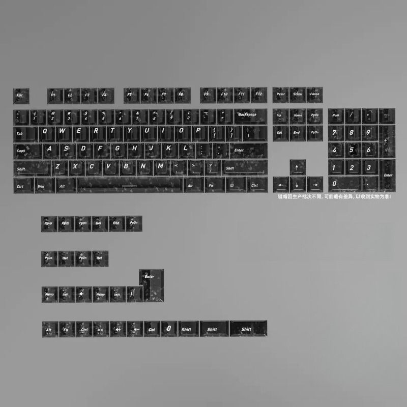 Miniatura: Keycaps Carbon Fiber Letter Drive – Perfil Cherry, Transparentes com Gravação La