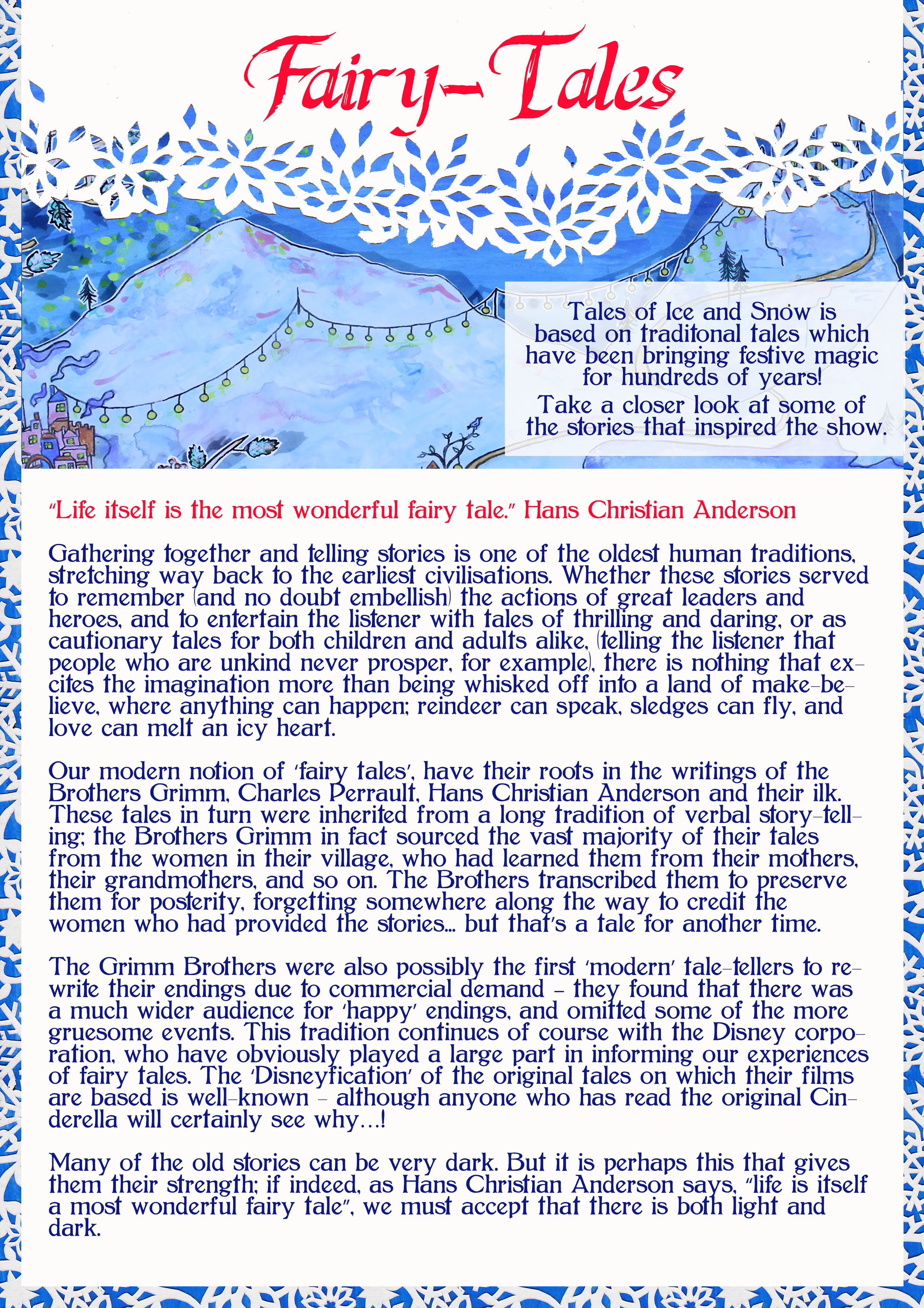 Tales of Ice and Snow - Program