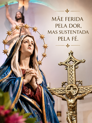 Maria nos ensina a permanecer de pé quando a vida nos coloca diante da cruz