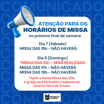 Atenção para o recesso carnavalesco!