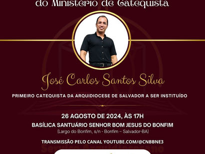 Paroquiano será o primeiro da Arquidiocese a ser instituído em ministério criado pelo Papa Francisco