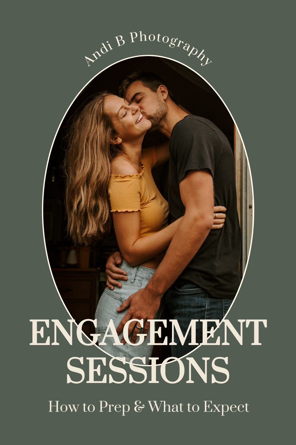 How to prep for your engagement session Pinterest graphic.