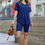 Thumbnail: Hi Low Hem Top & Biker Shorts 2pc Set