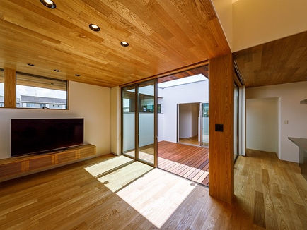 haus-slit リビング&中庭