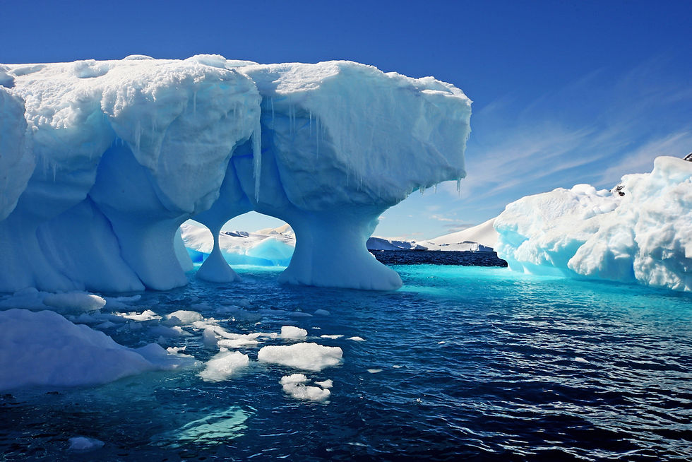 glacier iceberg in the ocean in Antartica