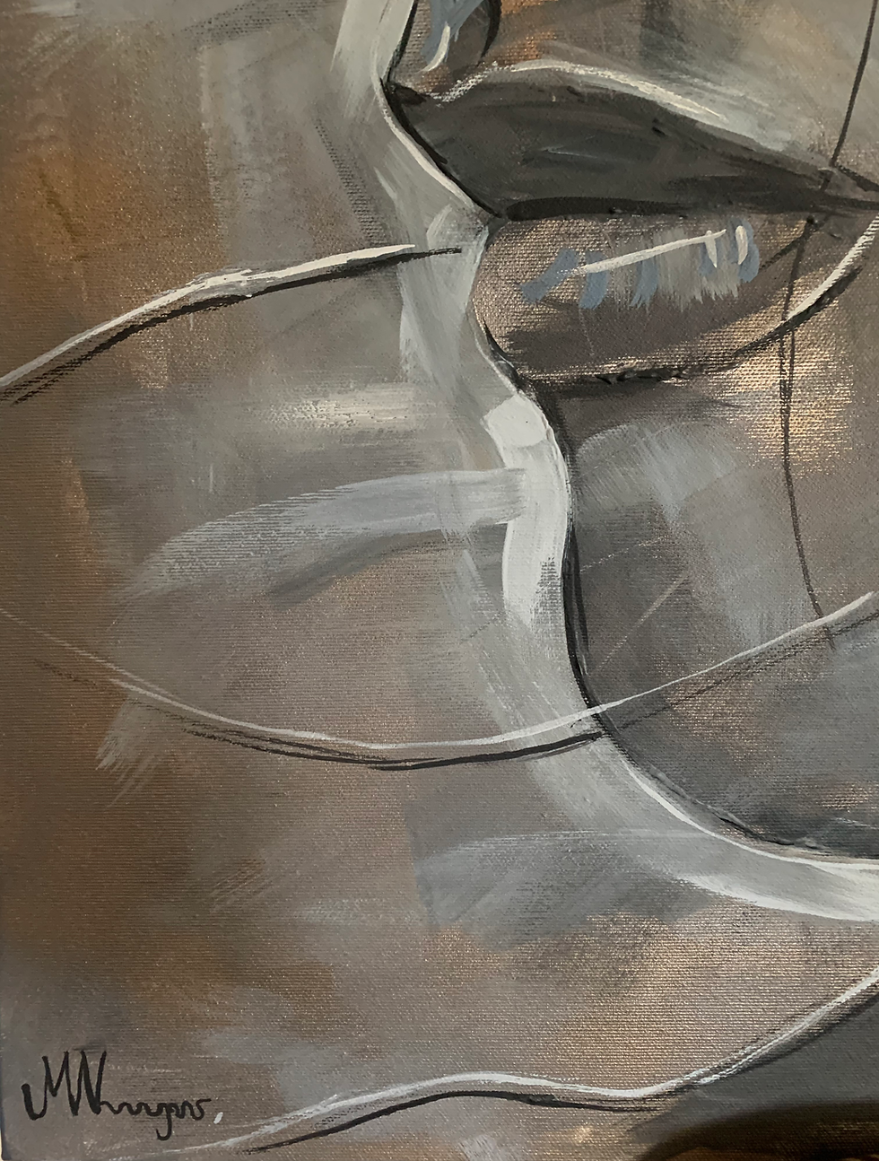Thumbnail: Large painting of male portraits, gay art (shipped rolled inside a tube