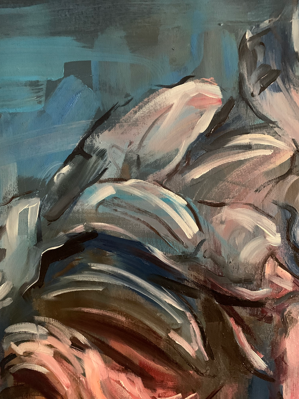 Thumbnail: Neptune statue oil painting, poseidon artwork (shipped rolled in a tube 1x1.2m)