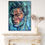 Thumbnail: Colourful male portrait painting, young man artwork